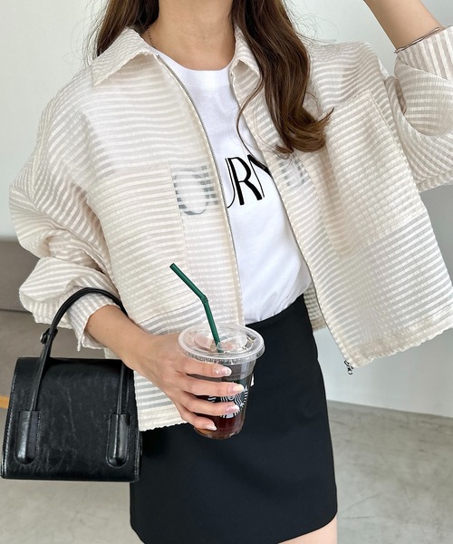 andme 「andme」 ブルゾン M アイボリー レディース