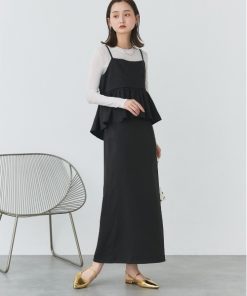 ad thie ワンピース ドッキング ペプラム キャミソールワンピース