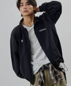 U.S. POLO ASSN. 「U.S. ASSN.」 ナイロンブルゾン MEDIUM ブラック メンズ