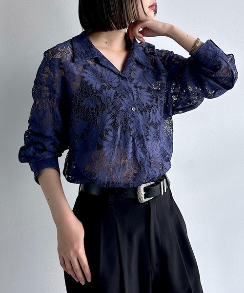 PAGEBOY ブラウス シャツ レースカイキンシャツ(長袖) レディース - 画像 (7)