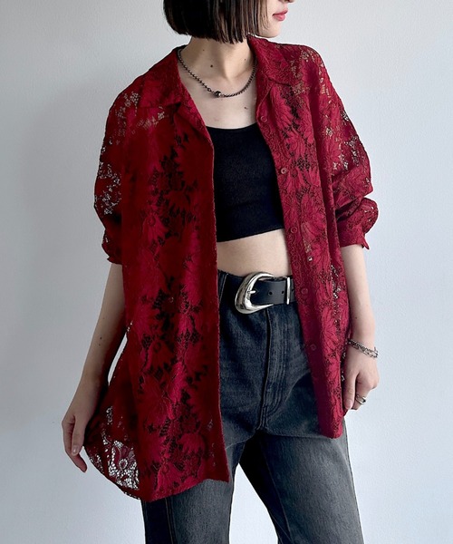 PAGEBOY ブラウス シャツ レースカイキンシャツ(長袖) レディース - 画像 (6)