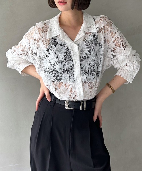 PAGEBOY ブラウス シャツ レースカイキンシャツ(長袖) レディース - 画像 (2)