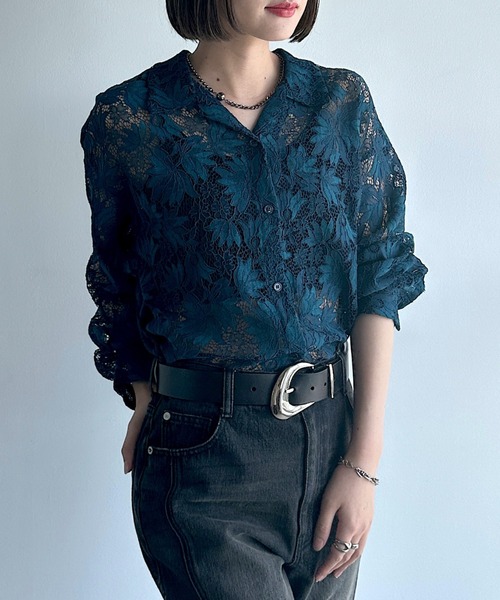 PAGEBOY ブラウス シャツ レースカイキンシャツ(長袖) レディース - 画像 (5)