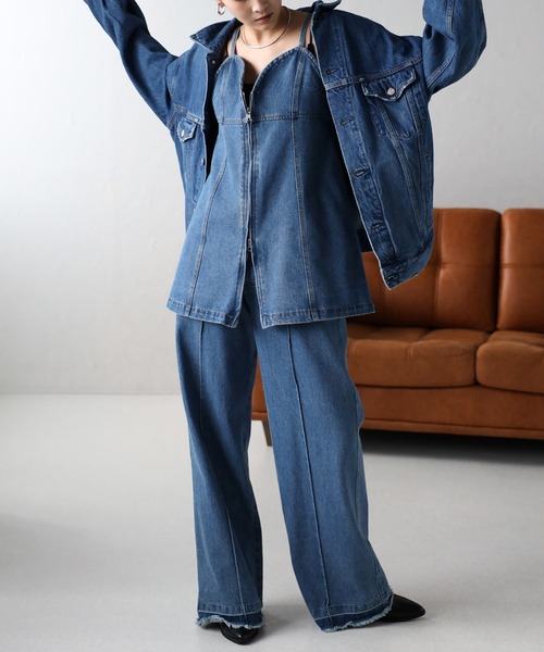 Bonjour Sagan 「Bonjour Sagan」 キャミソールブラウス FREE ブルー レディース