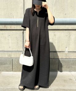GeeRA 「GeeRA」 半袖ワンピース LARGE ブラック レディース