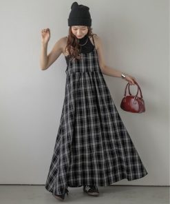 SUGAR BISKET ワンピース チェック柄キャミソールワンピース