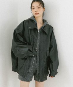 Heather ブルゾン アウター フェイクレザーBIGブルゾン2 588035 レディース