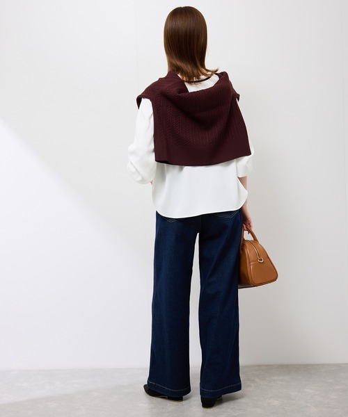 ROPE' PICNIC ブラウス シャツ 「前後2WAY」「WEB限定カラー」配色リボンブラウス/通勤対応 レディース - 画像 (8)