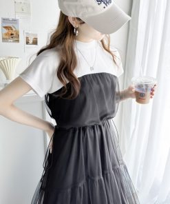 classicalelf 「classicalelf」 半袖ワンピース X-LARGE ブラック レディース