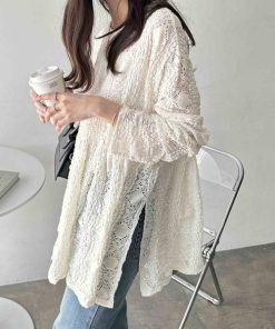 GeeRA 「GeeRA」 長袖ブラウス MEDIUM オフホワイト レディース