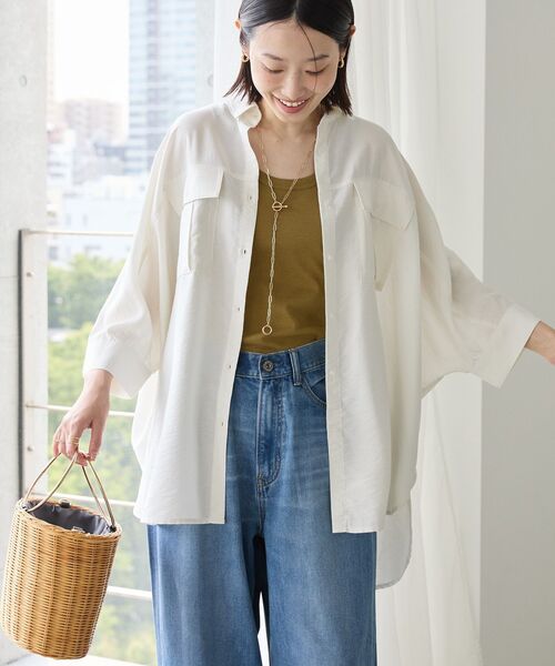 AMERICAN HOLIC 「AMERICAN HOLIC」 7分袖シャツ FREE カーキ レディース - 画像 (2)