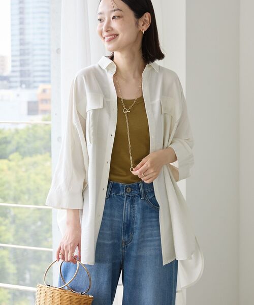 AMERICAN HOLIC 「AMERICAN HOLIC」 7分袖シャツ FREE カーキ レディース - 画像 (3)