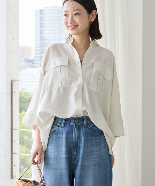 AMERICAN HOLIC 「AMERICAN HOLIC」 7分袖シャツ FREE カーキ レディース - 画像 (8)