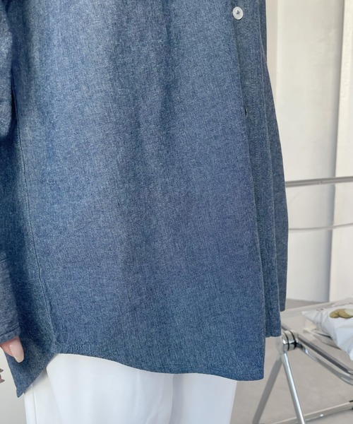 U.S. POLO ASSN. 「U.S. ASSN.」 長袖シャツ M ホワイト×ネイビー レディース - 画像 (2)