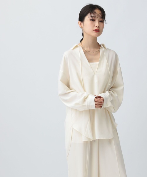 LEPSIM ブラウス シャツ マルチメリットスキッパーシャツ 582342 レディース - 画像 (2)