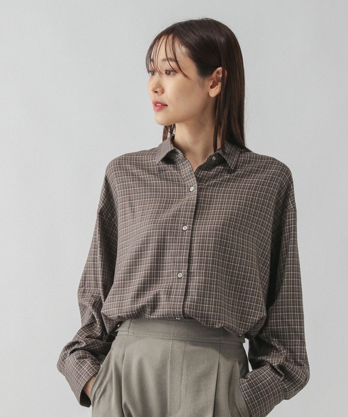 GLOBAL WORK ブラウス シャツ チェックシャツ長袖/579509 レディース - 画像 (3)