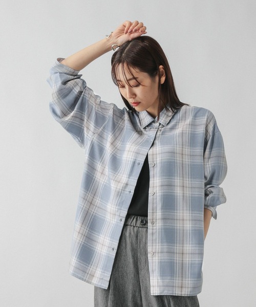 GLOBAL WORK ブラウス シャツ チェックシャツ長袖/579509 レディース - 画像 (4)