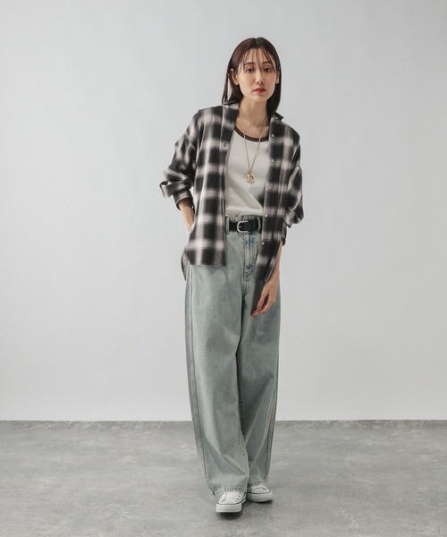 GLOBAL WORK ブラウス シャツ チェックシャツ長袖/579509 レディース - 画像 (5)