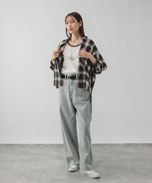 GLOBAL WORK ブラウス シャツ チェックシャツ長袖/579509 レディース - 画像 (6)