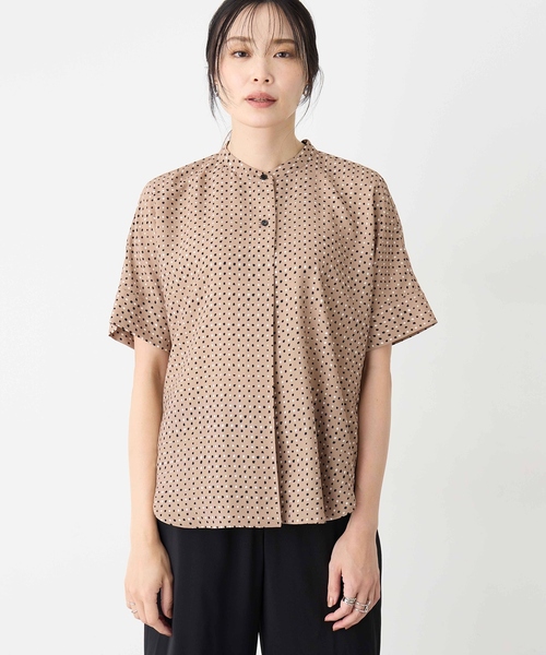 A/C DESIGN BY ALPHA CUBIC ブラウス シャツ アルコラージュプリントブラウス レディース - 画像 (9)