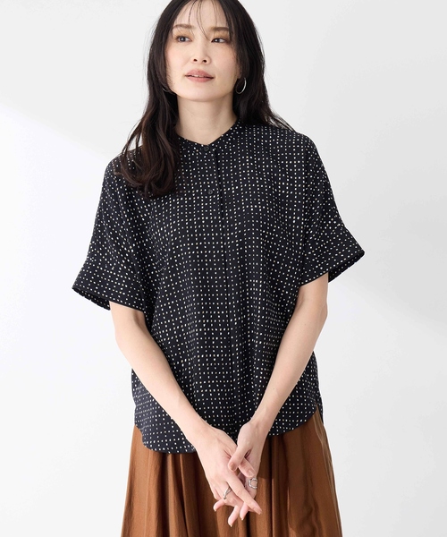 A/C DESIGN BY ALPHA CUBIC ブラウス シャツ アルコラージュプリントブラウス レディース - 画像 (6)