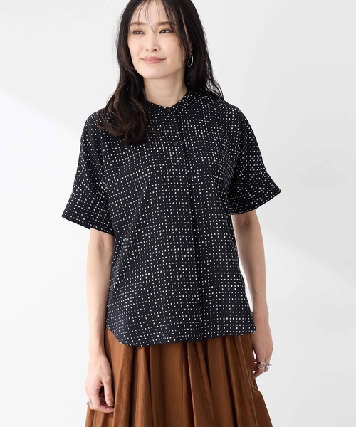 A/C DESIGN BY ALPHA CUBIC ブラウス シャツ アルコラージュプリントブラウス レディース - 画像 (5)