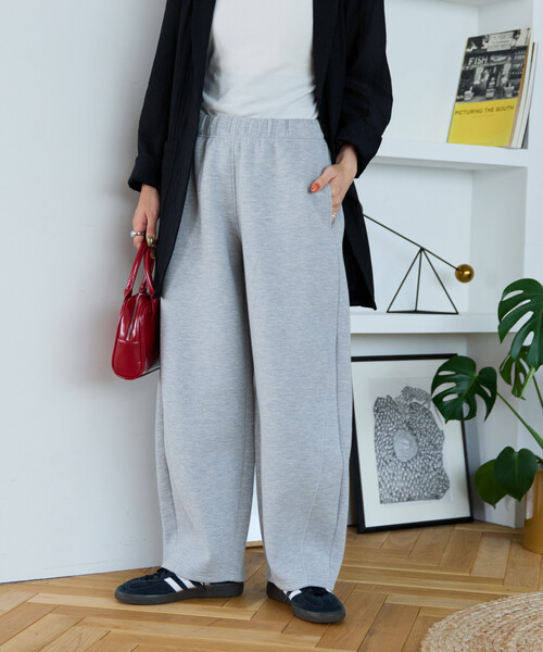 FREAK'S STORE スウェットパンツ ジャージ 限定展開 ダンボール スウェット カーブパンツ レディース - 画像 (3)