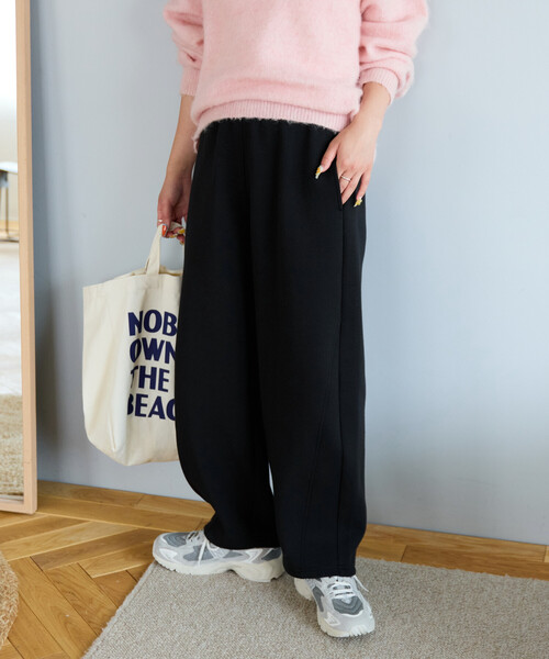 FREAK'S STORE スウェットパンツ ジャージ 限定展開 ダンボール スウェット カーブパンツ レディース - 画像 (2)