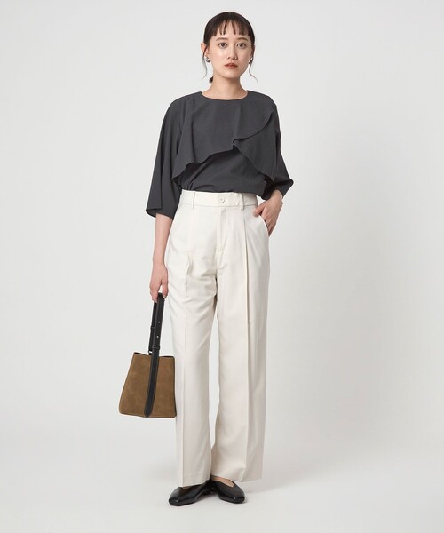 green label relaxing ブラウス シャツ ケープ 7分袖 レディース - 画像 (7)