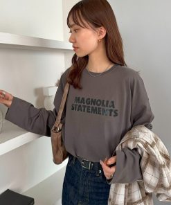 Discoat tシャツ 「ユニセックス」MAGNOLIAロゴロンT レディース メンズ