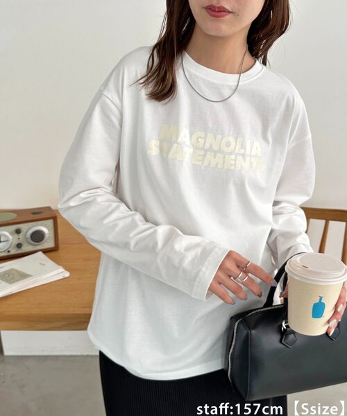 Discoat tシャツ 「ユニセックス」MAGNOLIAロゴロンT レディース メンズ - 画像 (5)