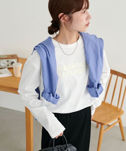 Discoat tシャツ 「ユニセックス」MAGNOLIAロゴロンT レディース メンズ - 画像 (6)