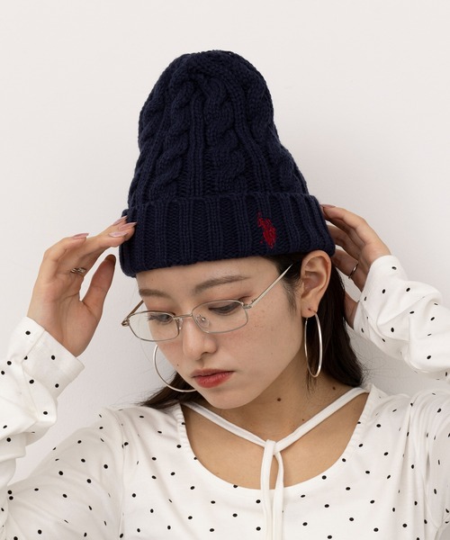 U.S. POLO ASSN. ニット帽 ニットキャップ 「U.S. ASSN.」ワンポイントロゴ ポニー刺繍 ビーニー BEANIE レディース メンズ - 画像 (5)