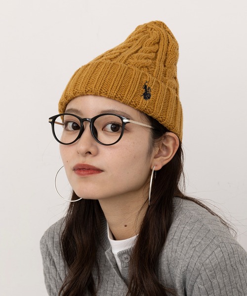 U.S. POLO ASSN. ニット帽 ニットキャップ 「U.S. ASSN.」ワンポイントロゴ ポニー刺繍 ビーニー BEANIE レディース メンズ