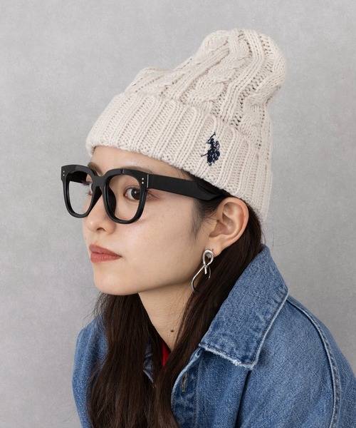 U.S. POLO ASSN. ニット帽 ニットキャップ 「U.S. ASSN.」ワンポイントロゴ ポニー刺繍 ビーニー BEANIE レディース メンズ - 画像 (2)
