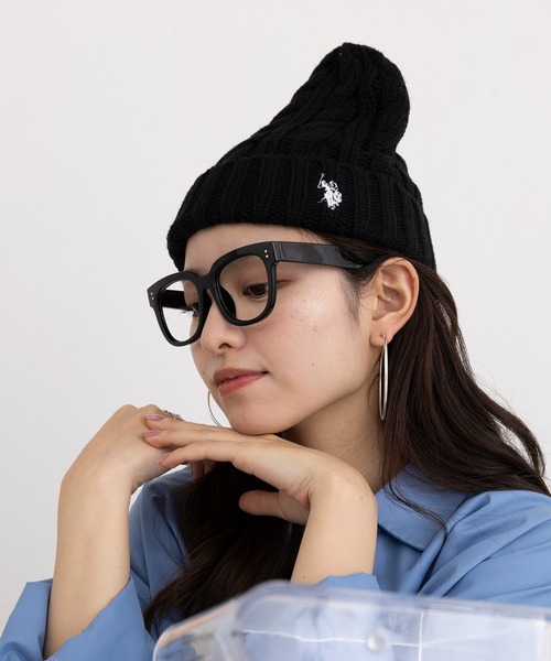 U.S. POLO ASSN. ニット帽 ニットキャップ 「U.S. ASSN.」ワンポイントロゴ ポニー刺繍 ビーニー BEANIE レディース メンズ - 画像 (3)