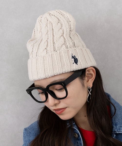 U.S. POLO ASSN. ニット帽 ニットキャップ 「U.S. ASSN.」ワンポイントロゴ ポニー刺繍 ビーニー BEANIE レディース メンズ - 画像 (7)