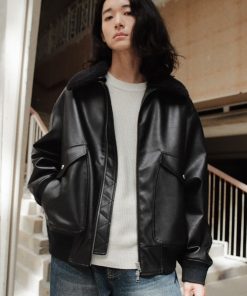 WYM LIDNM ブルゾン アウター DETACHABLE BOA ARTIFICIAL GRAIN FLIGHT BLOUSON メンズ レディース