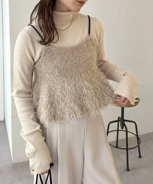 Discoat ニット セーター 「WEB限定」フェザーペプラムビスチェ レディース - 画像 (5)