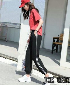 ジャージレディース春夏ジャージパンツラインパンツストレッチスポーツカジュアルダンス服装