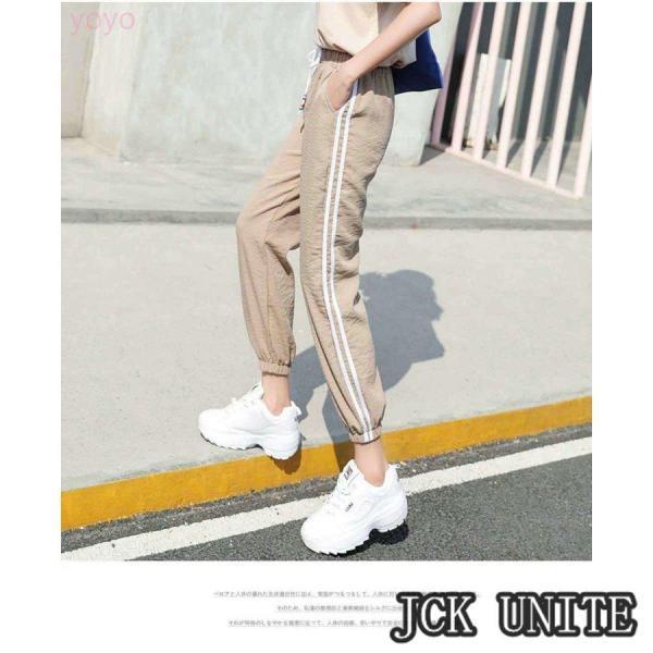 ジャージレディース春夏ジャージパンツラインパンツストレッチスポーツカジュアルダンス服装 - 画像 (3)