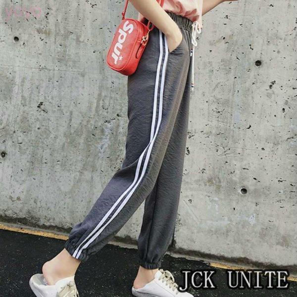 ジャージレディース春夏ジャージパンツラインパンツストレッチスポーツカジュアルダンス服装 - 画像 (4)