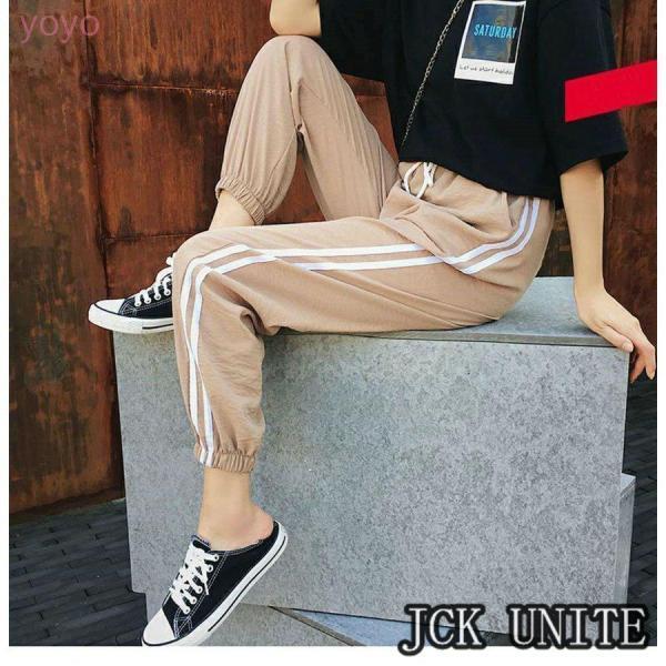 ジャージレディース春夏ジャージパンツラインパンツストレッチスポーツカジュアルダンス服装 - 画像 (7)