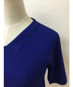 スープ SOUP　ロイヤルブルーニット エリ付き