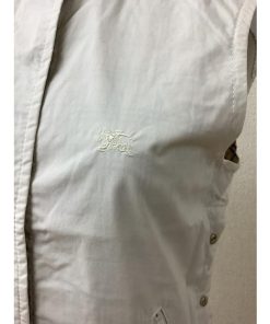 バーバリー ブルーレーベル (Burberry Blue Label)　オフホワイトベスト 裏はベージュチェック サイズ38
