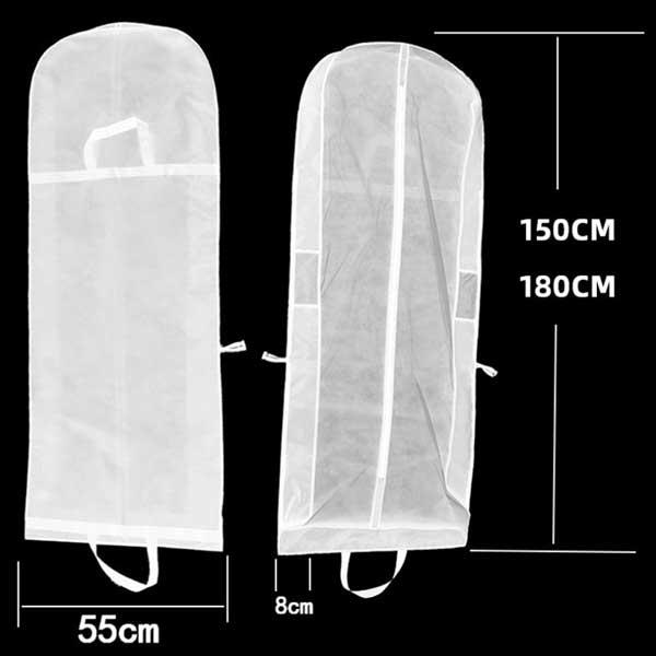 ドレスバッグ ドレスカバー 機内 持ち込み 衣装 持ち運び 150cm 180cm ブラック ホワイト レッド 不織布 バッグ ロング ドレス ...