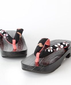 桐下駄 スリッパ 焼き桐 レディース 鼻緒 トングサンダル つっかけ 木製 厚底 ルームシューズ 花柄 女性 着物 浴衣用 夏 カジュアル