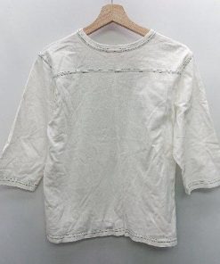 ◇ ⊂ PENNEYS ぺニーズ コットン100％ 五分袖 Tシャツ サイズF ホワイト系 レディース E