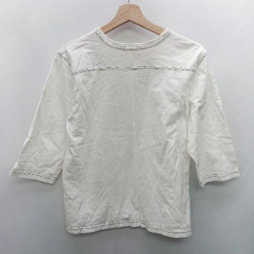 ◇ ⊂ PENNEYS ぺニーズ コットン100% 五分袖 Tシャツ サイズF ホワイト系 レディース E