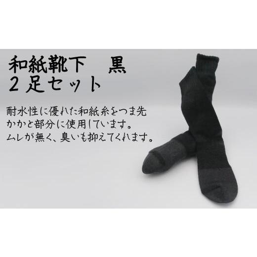 ふるさと納税 小物 愛媛県 四国中央市 和紙靴下2足セット(ロング丈) 白 M〜L ロング丈 - 画像 (3)